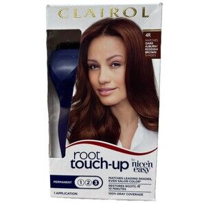 Clairol Root Touch-Up Nice N Easy 4R Dark Auburn Reddish Brown, Brush READ DESCR